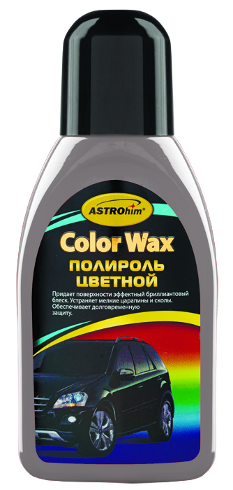фото Полироль кузова ASTROhim "Color Wax", цвет: серый, 250 мл