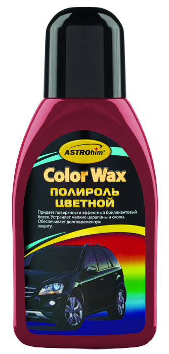 фото Полироль кузова ASTROhim "Color Wax", цвет: темно-красный, 250 мл