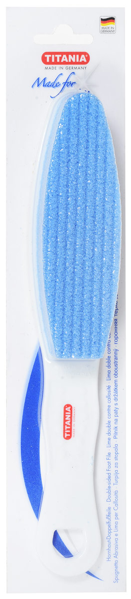 фото Titania Двусторонняя педикюрная терка, цвет: голубой, белый