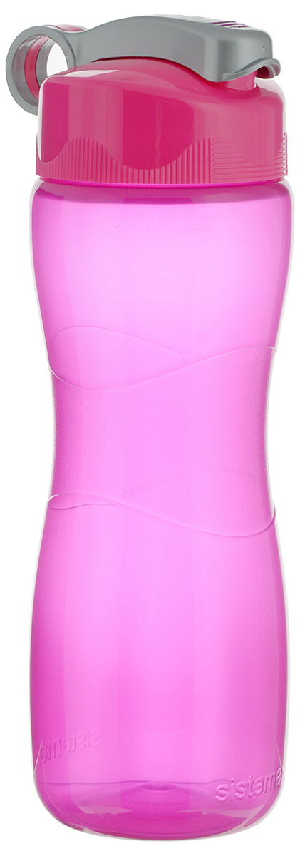 фото Бутылка для воды Sistema "Hourglass", цвет: розовый, 645 мл