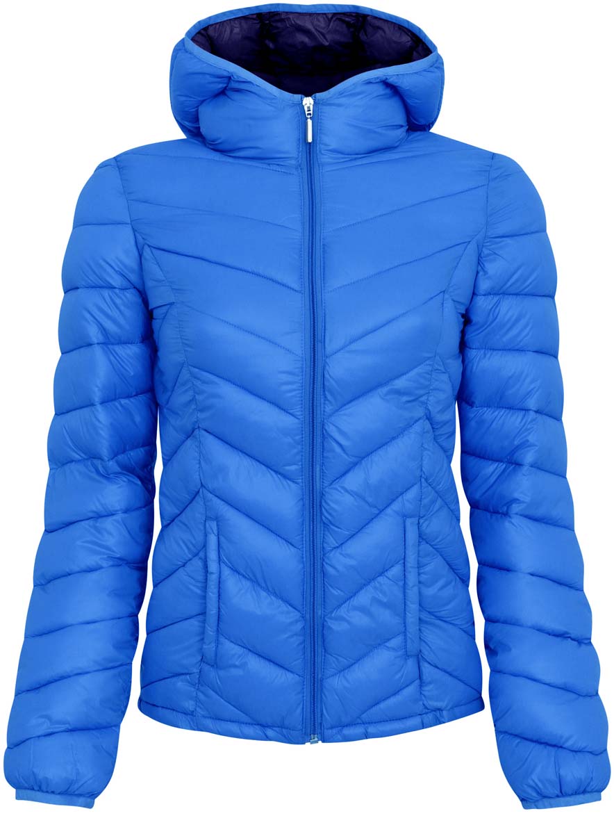 Голубая женская куртка зимняя