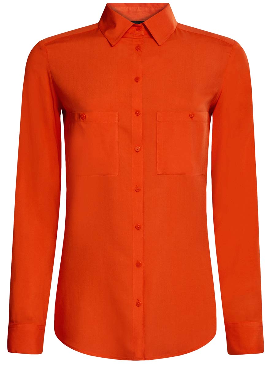 Оранжевая рубашка женская