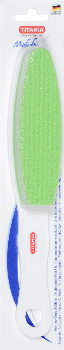 фото Titania Двусторонняя педикюрная терка, цвет: белый, зеленый