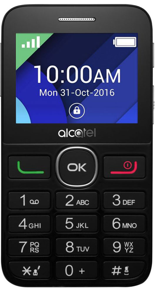 Мобильный телефон Alcatel 2008G, черный, серебристый