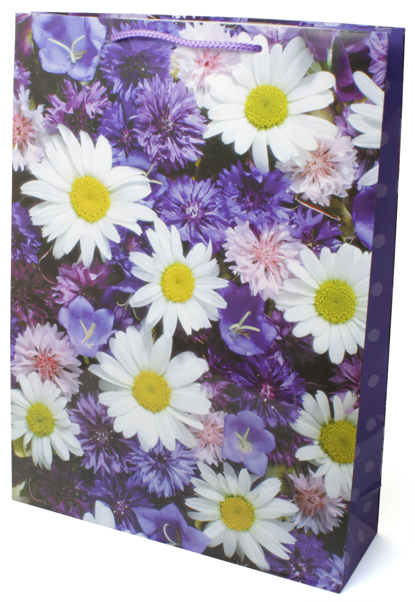 фото Пакет подарочный МегаМАГ "Цветы", 32,4 х 44,5 х 10,2 см. 5039 XL