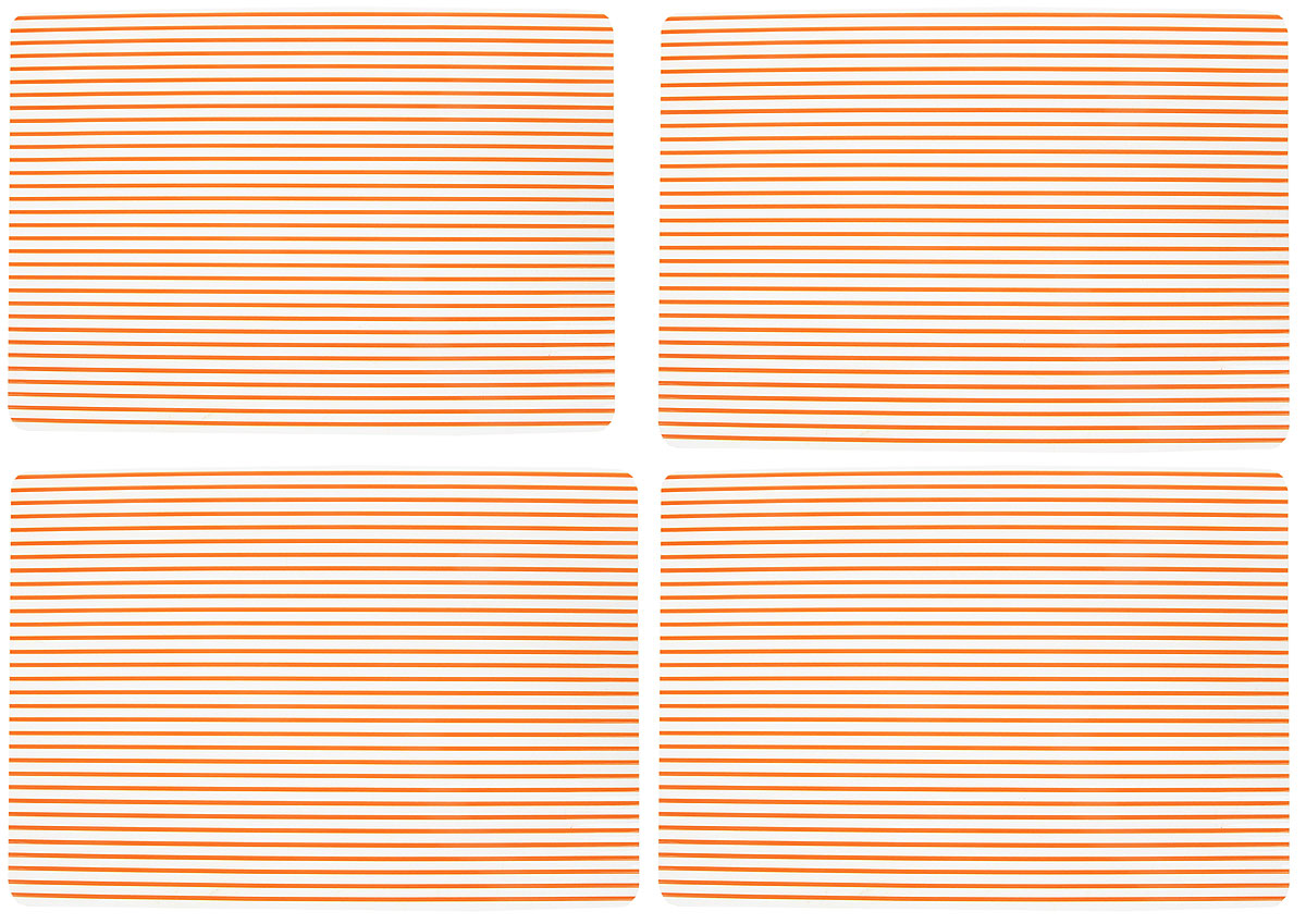 фото Набор сервировочных термосалфеток "Gift'n'Home", цвет: оранжевый, прозрачный, 46 х 31 см