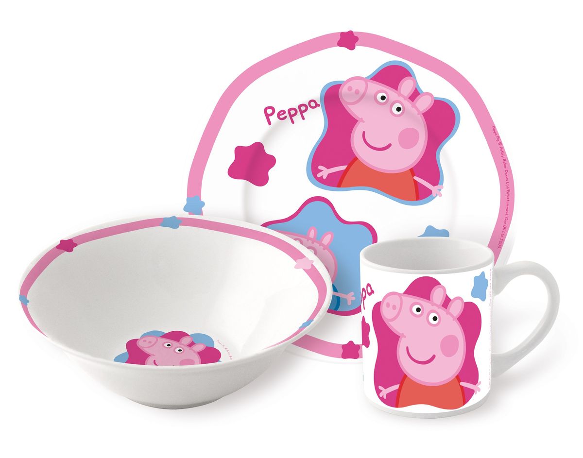 фото Stor Набор детской посуды Свинка Пеппа 3 предмета