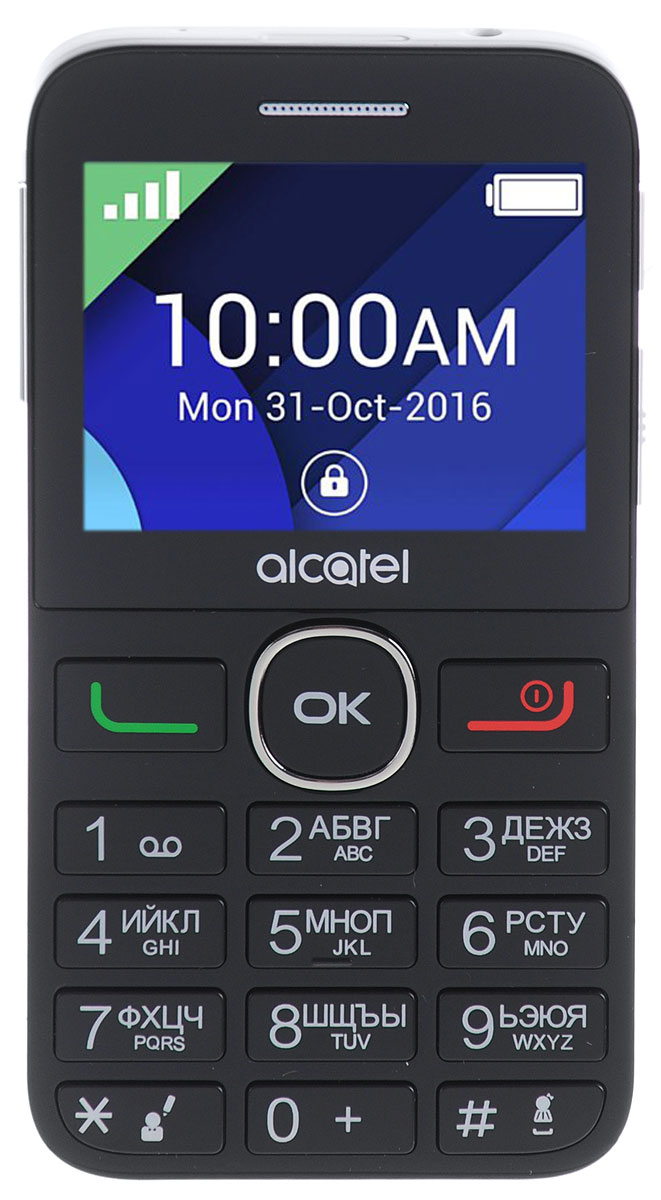 Мобильный телефон Alcatel 2008G, черный, белый
