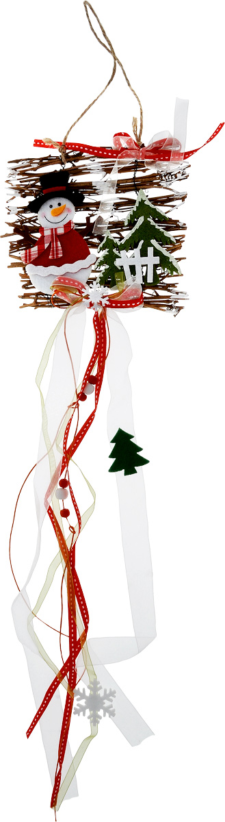 фото Украшение новогоднее подвесное House & Holder "Снеговик", длина 65 см
