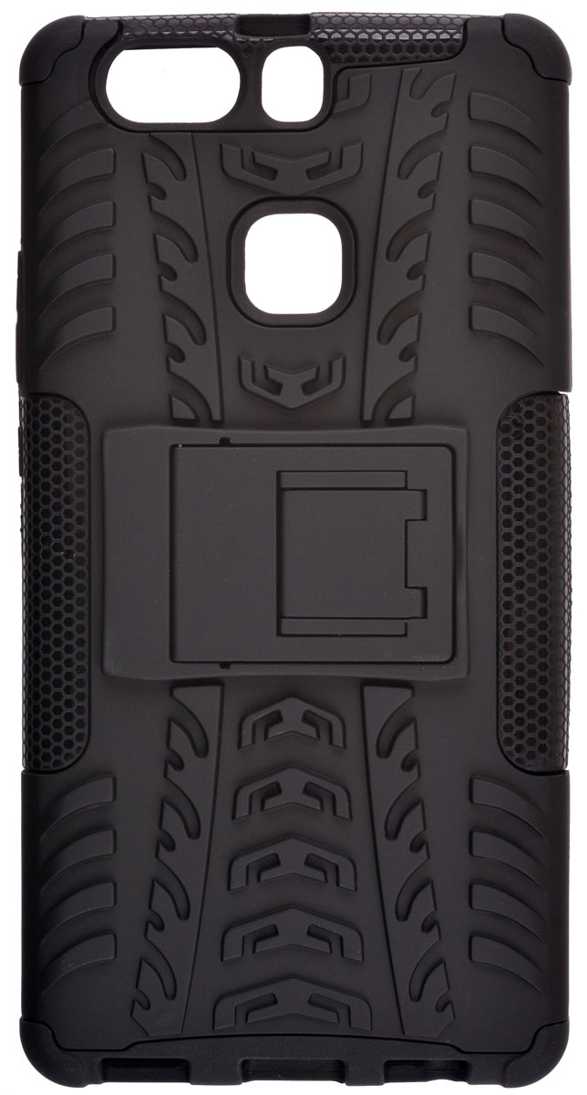 фото Skinbox Defender case чехол-накладка для Huawei P9 Plus, Black