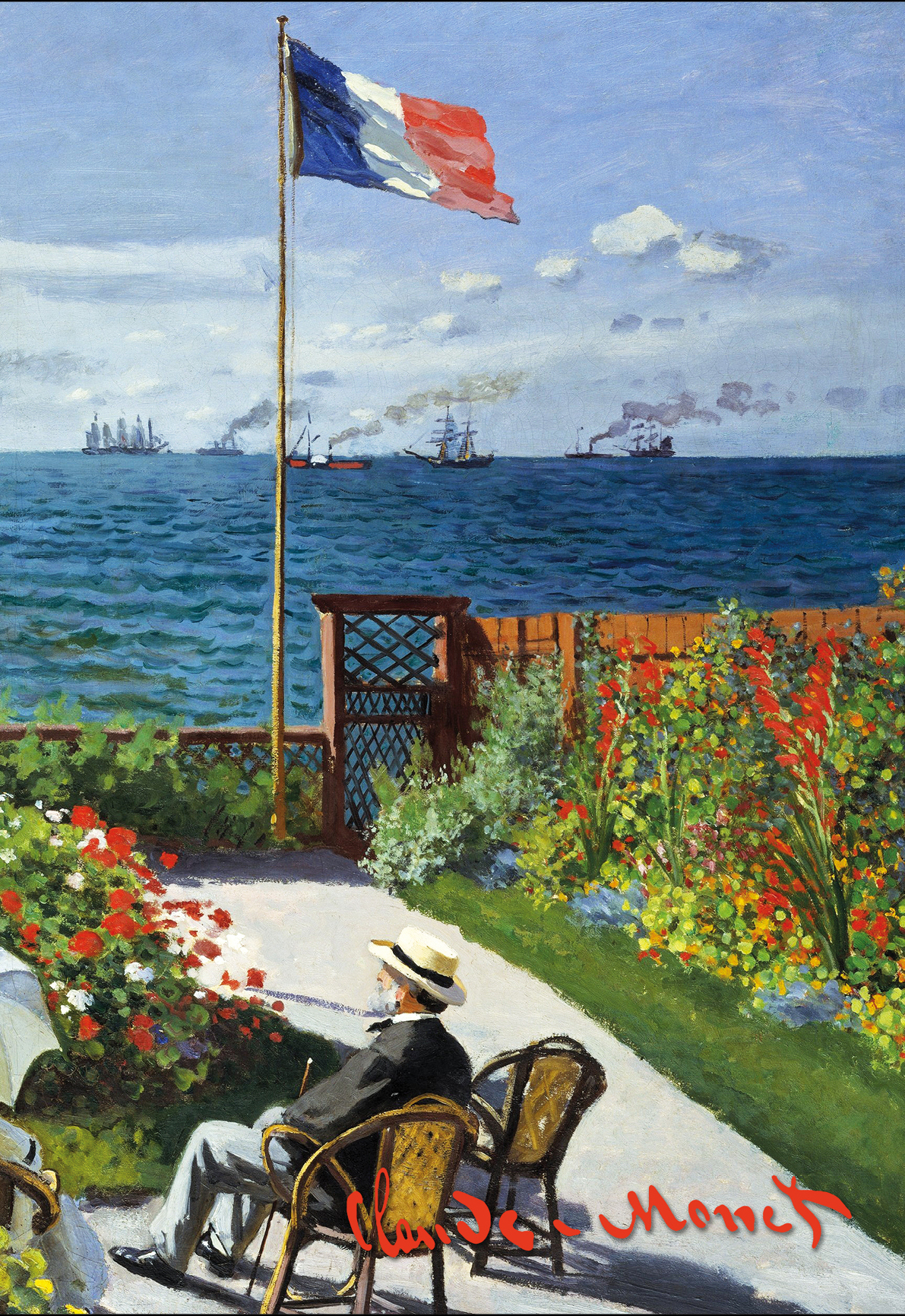 Блокнот в пластиковой обложке. Моне. Терраса в Сент-Адресс (формат большой, 160 стр.) Блокнот в пластиковой обложке. Моне. Терраса в Сент-Адресс (формат большой, 160 стр.)