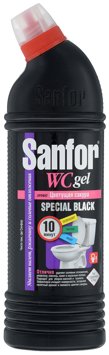 фото Средство для чистки и дезинфекции унитаза Sanfor "WC Gel", 750 мл