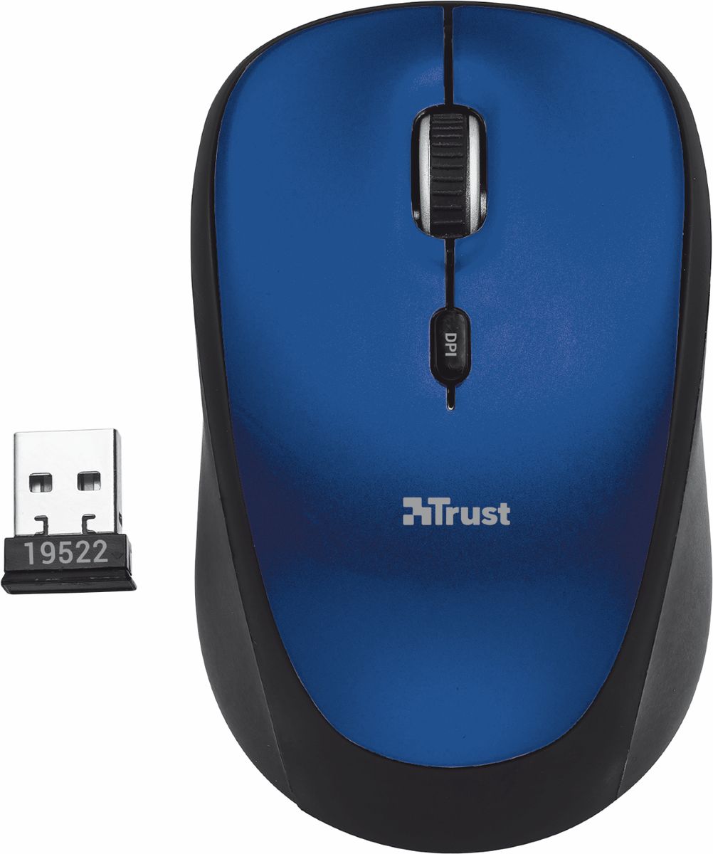 фото Trust Yvi Wireless Mouse, Black Blue мышь