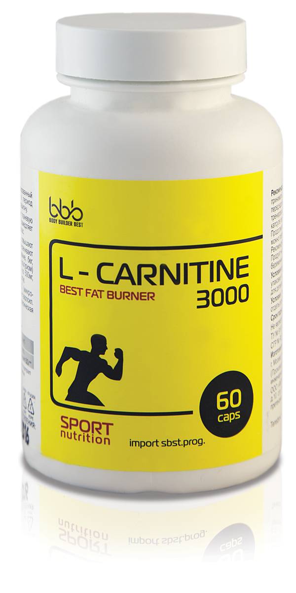 фото Карнитин bbb "L-Carnitine 3000", 60 капсул Bbb (body builder best)