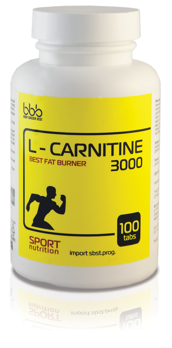 фото Карнитин bbb "L-Carnitine 3000 Tabs", 100 таблеток Bbb (body builder best)