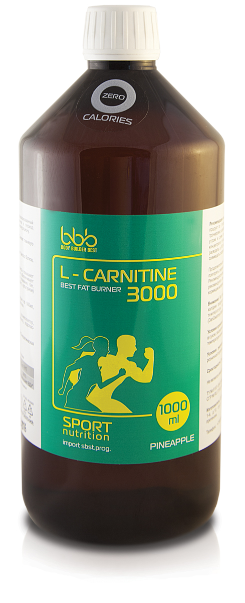 фото Карнитин bbb "L-Carnitine 3000", ананас, 1 л Bbb (body builder best)