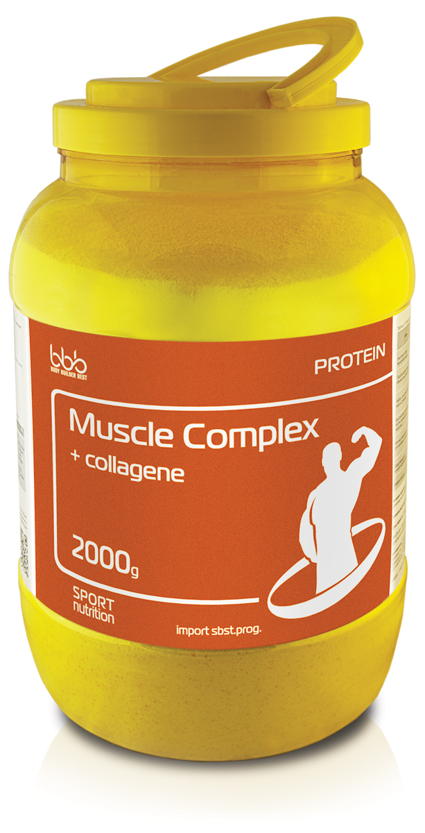 фото Протеин bbb "Muscle Protein Complex + Collagen", ваниль, 2 кг Bbb (body builder best)