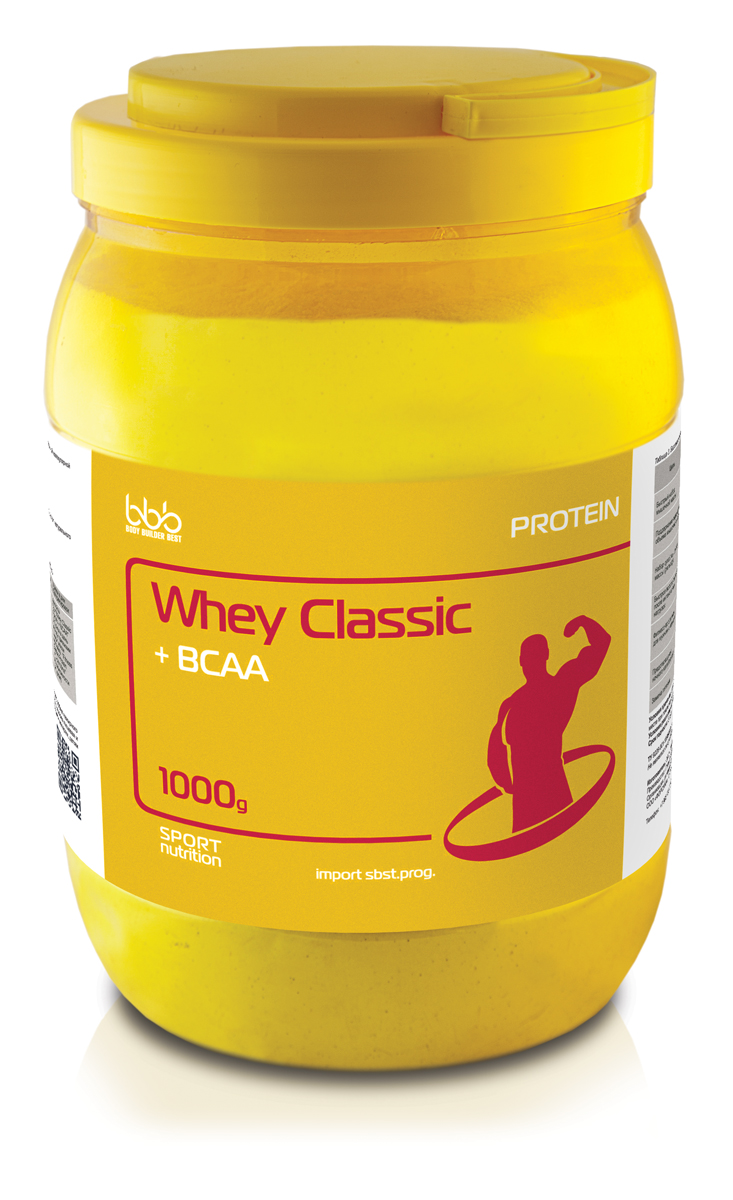 фото Протеин bbb "Whey Classic + BCAA", клубника, 1 кг Bbb (body builder best)