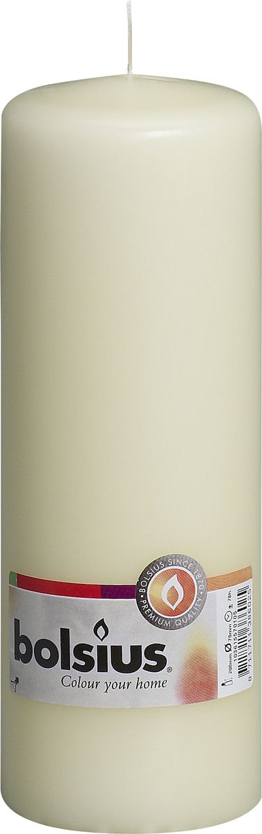 фото Свеча "Bolsius", цвет: кремовый, высота 20 см