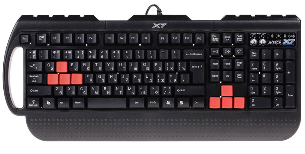 Игровая клавиатура A4Tech X7-G700, Black