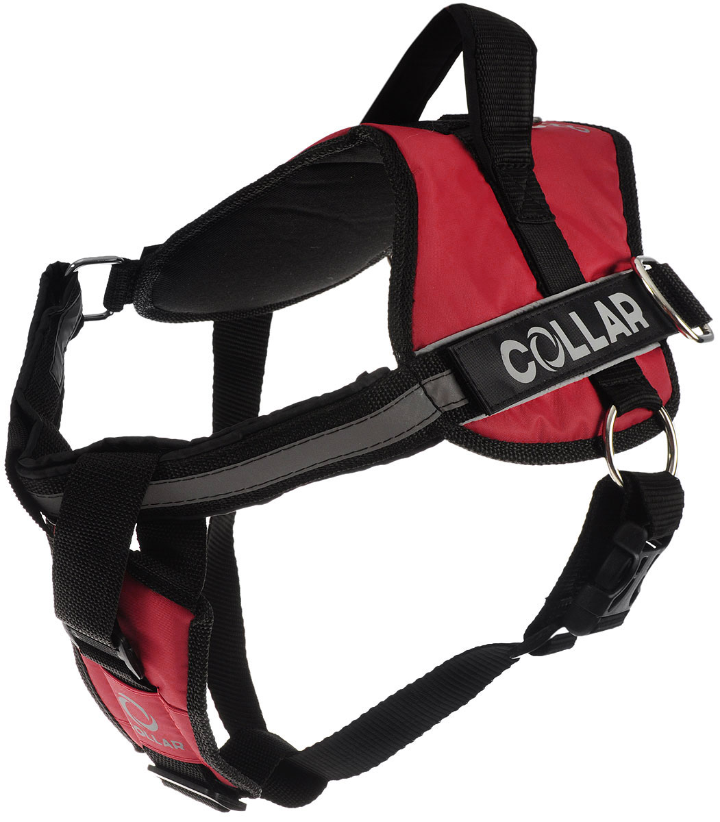 Шлейка для собак DOGextreme "Police", цвет: красный, черный, обхват груди 55-75 см. Размер 3