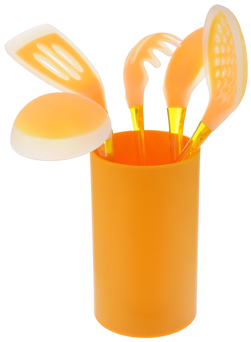 фото Набор кухонных принадлежностей "Mayer & Boch", цвет: оранжевый, 6 предметов