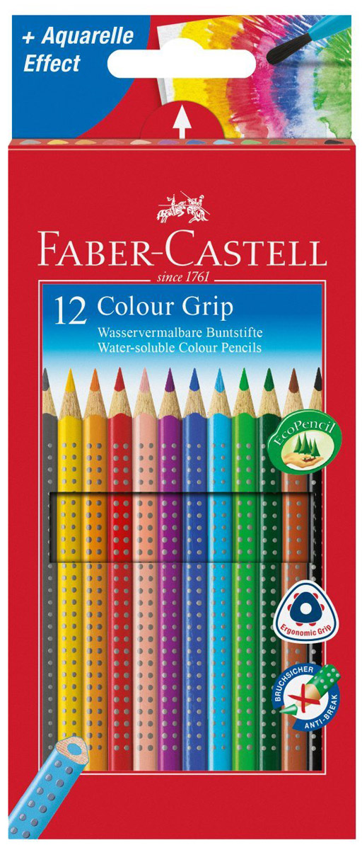 фото Faber-Castell Набор цветных карандашей Grip 12 шт