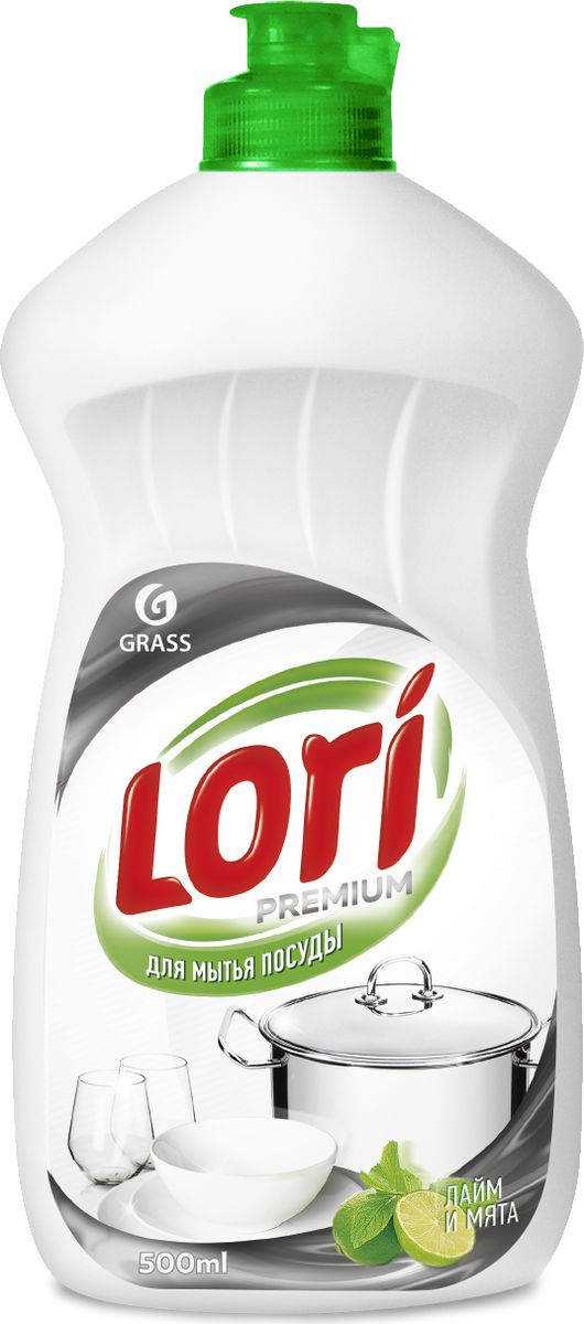 фото Средство для мытья посуды Grass "Lori Premium", лайм и мята, 500 мл