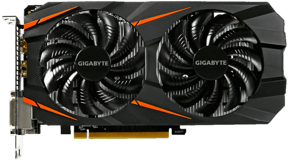 фото Видеокарта Gigabyte GeForce GTX 1060 Windforce OC 6GB, GV-N1060WF2OC-6GD