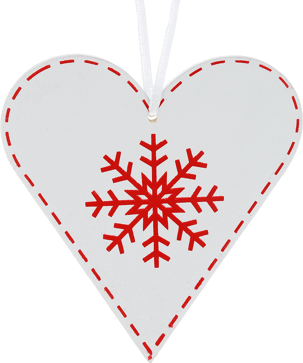 фото Украшение новогоднее подвесное Win Max "Сердце со снежинкой", 11 х 12 см