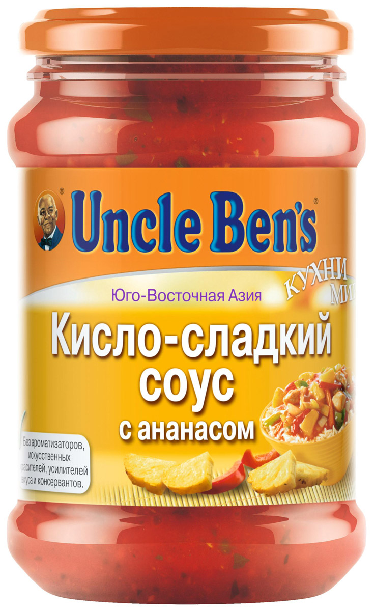 Анкл бенс фото банки Uncle Ben's кисло-сладкий соус с ананасом, 350 г - купить с доставкой по выгодны