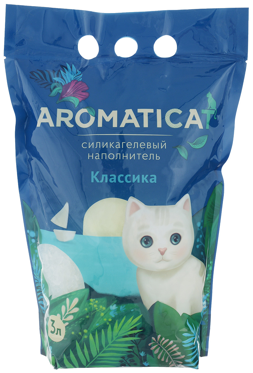 фото Наполнитель для кошачьего туалета Aromaticat "Классический", силикагелевый, 3 л