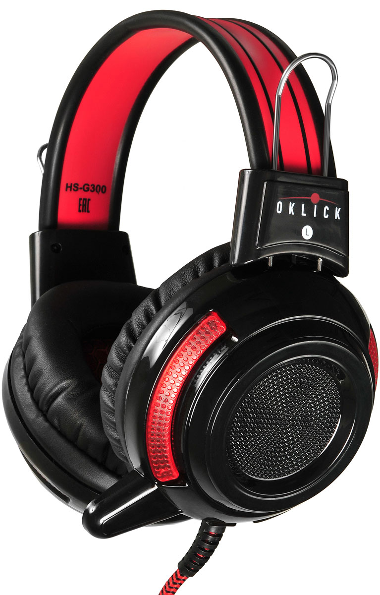 фото Oklick HS-G300, Black Red игровые наушники