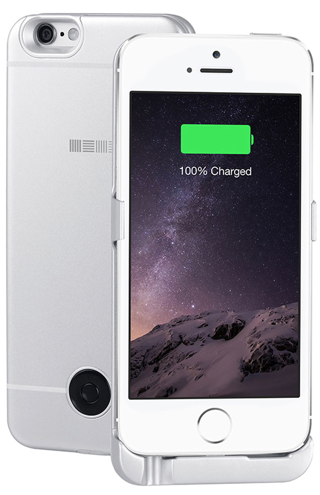 Interstep чехол-аккумулятор для Apple iPhone 5/5s/SE, Silver (2200 мАч)