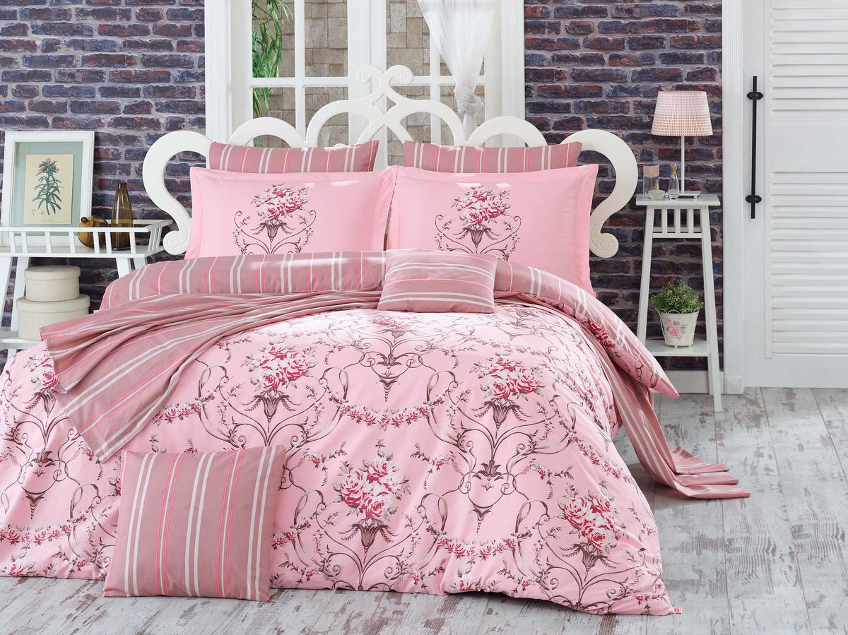 фото Комплект белья Hobby Home Collection "Ornella", 1,5-спальный, наволочка 50х70, цвет: розовый