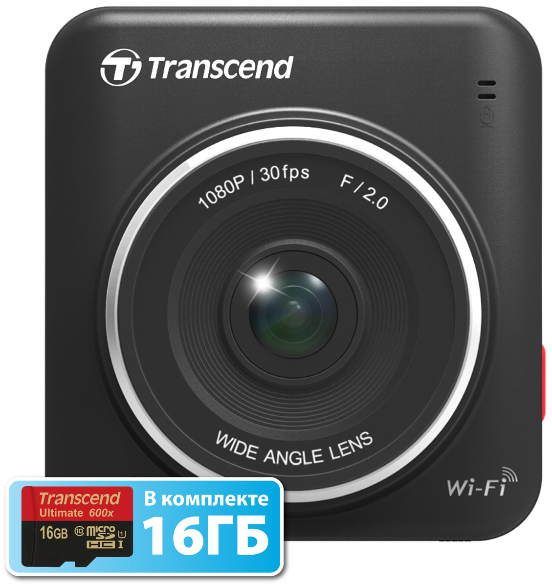 фото Transcend DrivePro 200 видеорегистратор автомобильный + microSD 16Gb