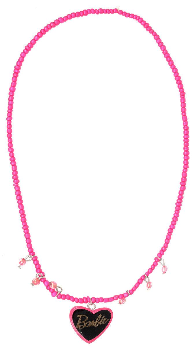 фото Колье для девочки Barbie, цвет: серебристый, розовый. 09020965