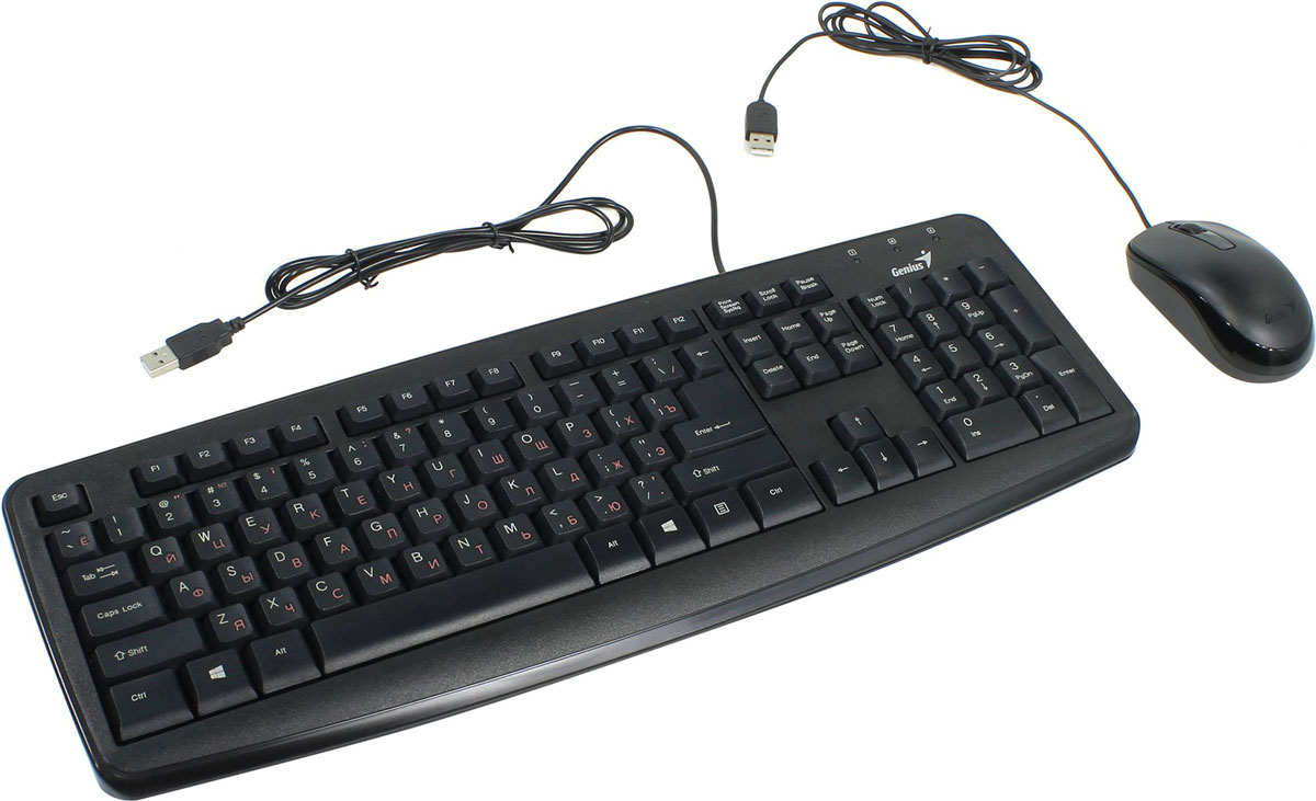 Комплект мышь + клавиатура Genius Combo KM-130, Black