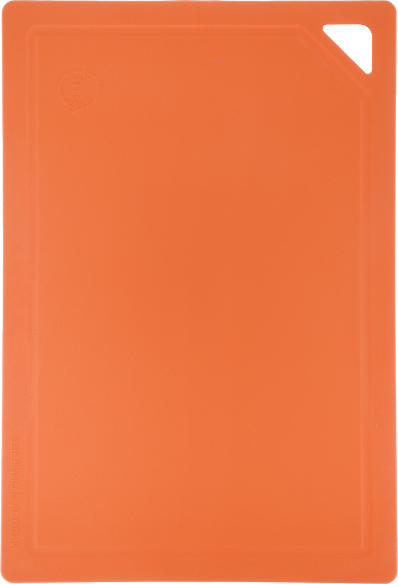 фото Доска разделочная "TimA", гибкая, цвет: оранжевый, 31 х 21 х 0,3 см