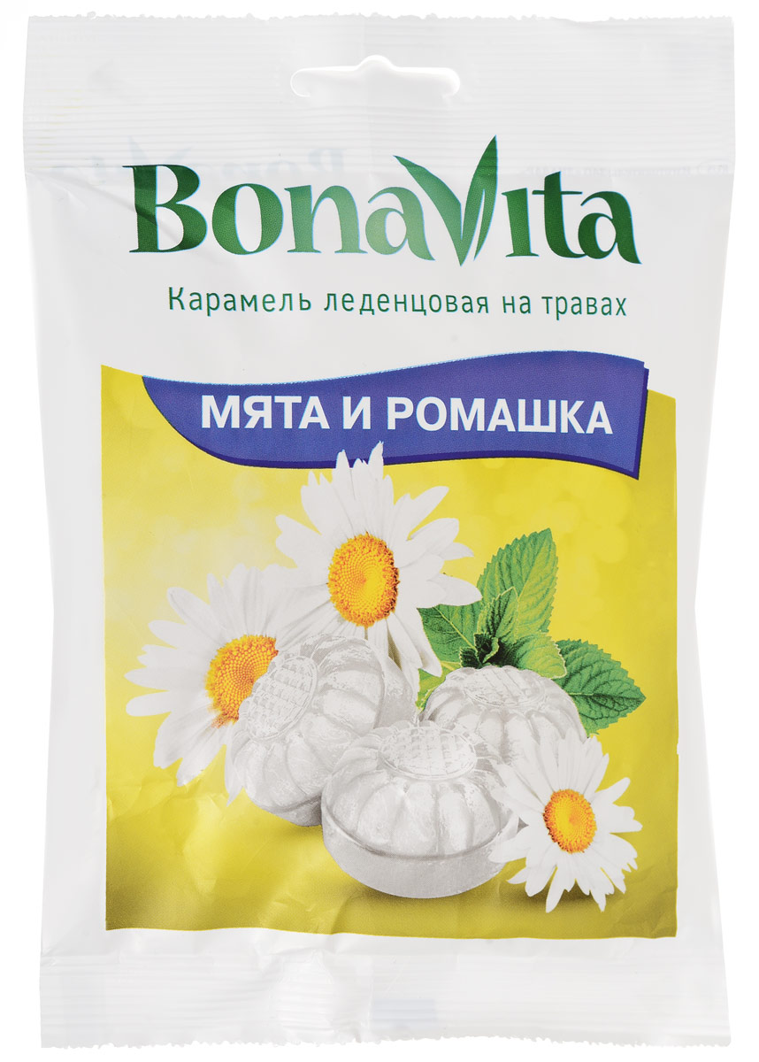 фото Bona Vita Карамель леденцовая "Мята и ромашка" на травах, 60 г