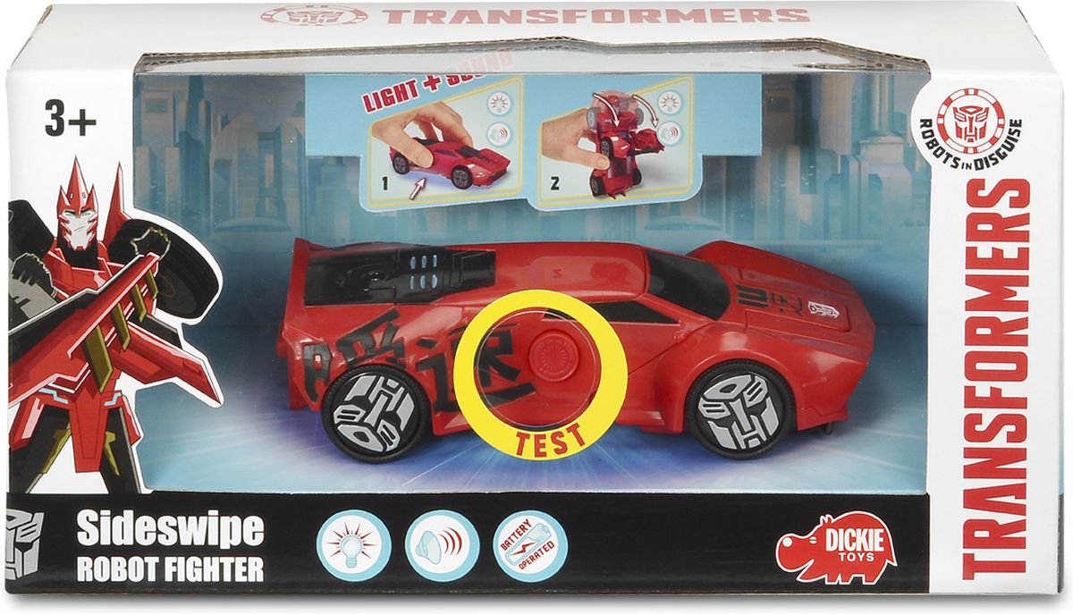 фото Dickie Toys Машинка-трансформер Sideswipe