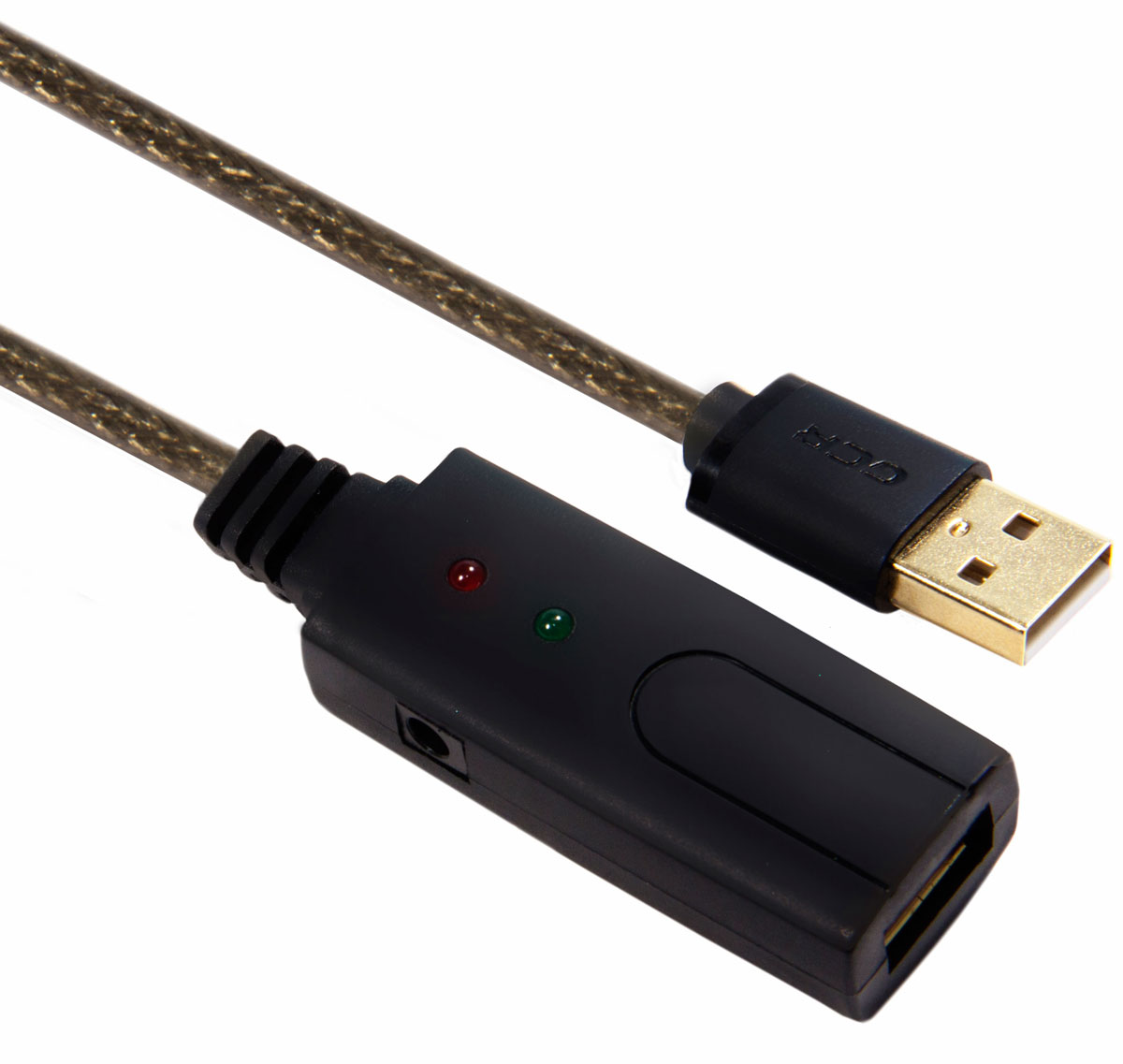 фото Greenconnect Russia GCR-UEC3M2-BD2S, Transparent Black удлинитель активный USB 2.0 (10 м)