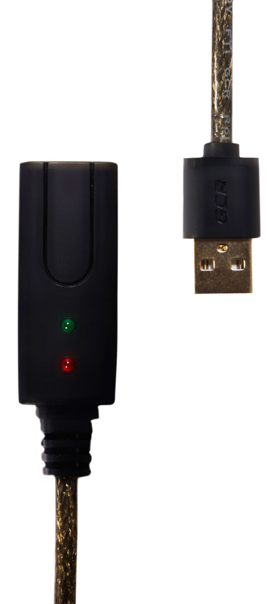 фото Greenconnect Russia GCR-UEC3M2-BD2S, Transparent Black удлинитель активный USB 2.0 (5 м)