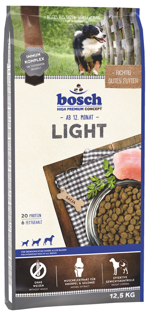 фото Корм сухой Bosch "Light" для собак с избыточным весом, 12,5 кг Bosch tiernahrung