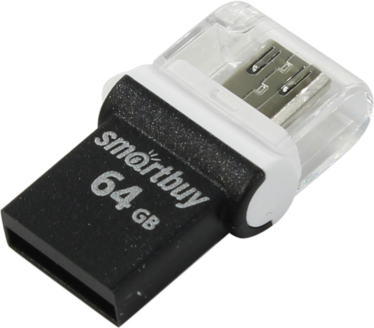 SmartBuy Poko Series 64GB, Black OTG USB-накопитель