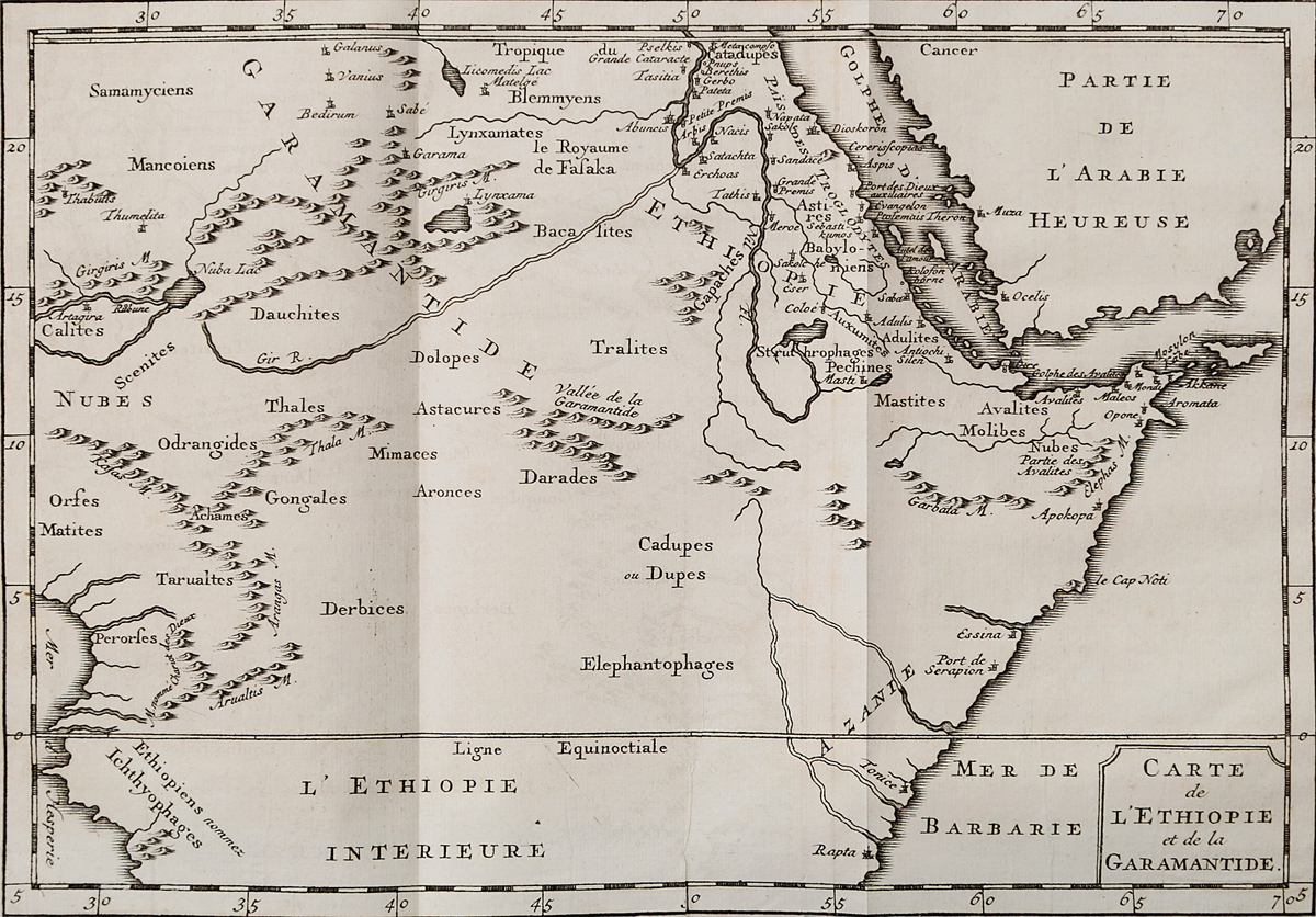Карта. Середина 18 века Эфиопии