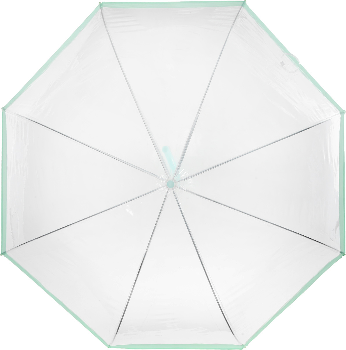 фото Зонт женский Эврика "Прозрачный купол", цвет: прозрачный, салатовый. 94863