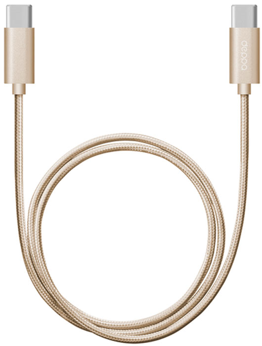 фото Deppa Alum, Gold дата-кабель USB Type-C (1,2 м)