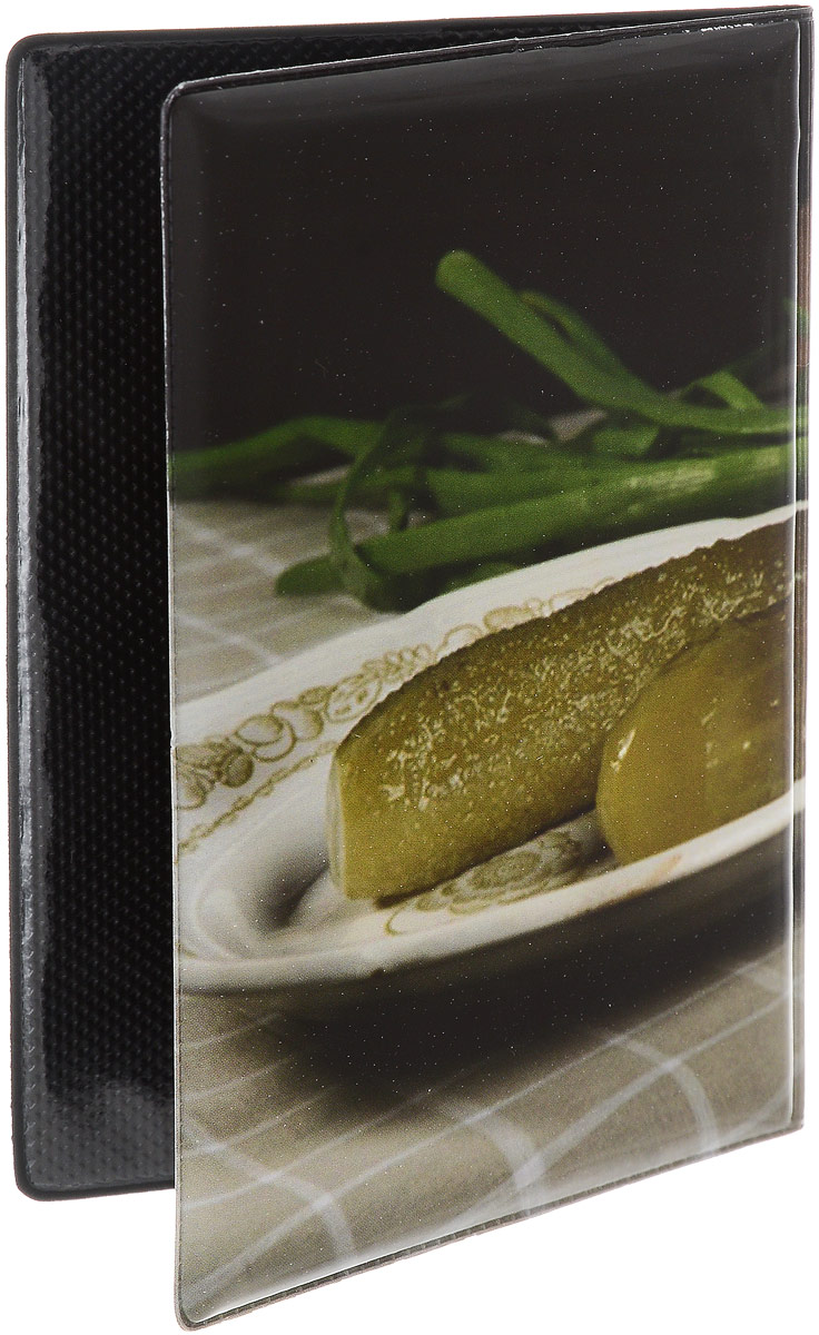 фото Обложка для паспорта Эврика "Рюмка водки New", цвет: зеленый, коричневый. 96068