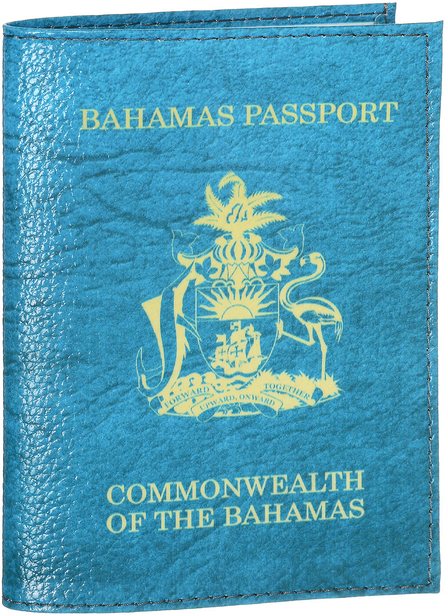 фото Обложка на паспорт Эврика "Багамы", цвет: голубой, желтый. 94195